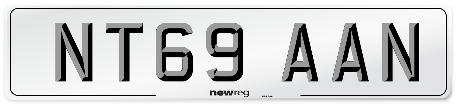 NT69 AAN Number Plate from New Reg
